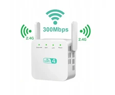 Šakotuvas Wifi signalo stiprintuvas baltas 2.4 Ghz 300 Mbps