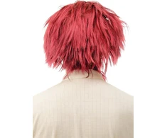 Wig Me Up - 91081-za103-za13-za13a perukas vyrams ir moterims, karnavalinis, tvirtas, laukinis trumpas depp, viduramžių hipsteris, raudonos ir juodos spalvų mišinys