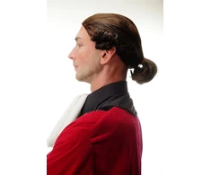 Wig Me Up – F2588 2t30 perukas vyrams, kokybiškas karnavalinis teatro baroko lordo edelmanno adligerio juodas/ruda