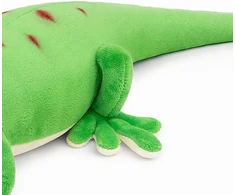 Wigiwama Lilizzhoumax arklių salos gekono pliušinis žaislas 40 cm, imituotas gyvūnas, kawaii gekono minkštas žaislas, realistiškas pliušinis roplių žaislas, laukinių gyvūnų dovana vaikams, kimštinis žaislas, gimtadienio dovana, žalias