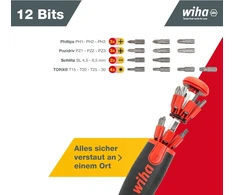 Wiha Liftup 25 Atsuktuvų ir antgalių rinkinys, 12 vnt.