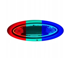 Wiking Led veidrodis, logo ant Tir galinės sienelės, virš lovos V03-rgb