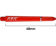 Winmau Pro-force Raudona Medium Nailoniniai smiginio koteliai su žiediniu sukibimu - 1 komplektas pakuotėje (iš viso 3 koteliai)