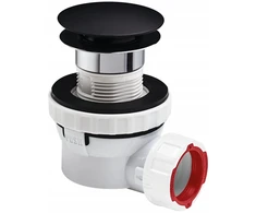 Wirquin praustuvo sifonas Nano Click-clack, matinis juodas