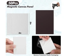 Wisyurt magnetinių drobės paveikslų rinkinys, 50 vnt., 3 x 3 coliai, magnetinė drobė plytelėms tapyti, lengvas montavimas