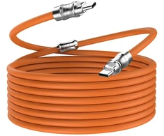 Wlgq Usb C į C Pd100w silikoninis greito įkrovimo kabelis, Usb 2.0 480m/s duomenų kabelis, C sąsajos nešiojamojo kompiuterio įkrovimo kabelis (oranžinis 1m)
