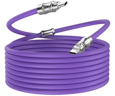 Wlgq Usb C į Usb C Pd100w, malonus odai skysto silikono medžiagos greito įkrovimo kabelis, Usb Type C sąsajos įrenginio universalus įkrovimo kabelis (violetinis)