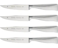 Wmf grand gourmet kepsnių peilių rinkinys 4 vnt., pagamintas Vokietijoje, 4 kaltiniai peiliai, performance cut, specialus plieno ašmenys, ašmenys 13,5 cm