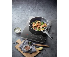 Wmf Kult X vienos indukcinės kaitlentės 2200 W iki 28 cm 1 kaitvietė 8 galios lygiai keptuvės aptikimas jutiklinis ekranas stiklo keramika laikmačio funkcija