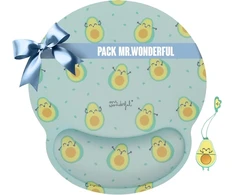 Wondee Mr. Wonderful dovanų rinkinys Avocado rašiklis Usb 32gb + pelės kilimėlis su riešo atrama originalios dovanos moterims ir mergaitėms gimtadienio ir kalėdų dovanos