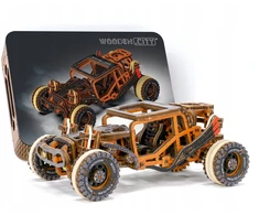 Wooden city Woodencity 3d medinis mechaninis judantis modelis Buggy konstruktorius