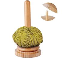 Wool Ball Holder Wood, siūlų laikiklis be mazgų, vilnos vyniotuvas su rutuliniu guoliu, vertikalus siūlų laikymas, dovana nėrimo mėgėjams, nėrimo mezgimo amatų reikmenys