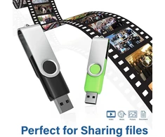Woooolken usb atmintinė 2 gb, 10 vnt., 2.0 atmintinė su pasukamuoju mechanizmu, metalinė duomenų saugykla, usb atmintinės, 10 vnt. pakuotė (10 spalvų)