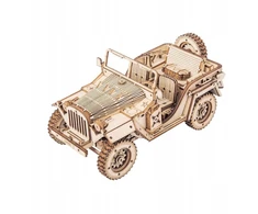 Woopie Robotime Wojsiškas automobilis Army Field Car Rokr Medinės 3d dėlionės