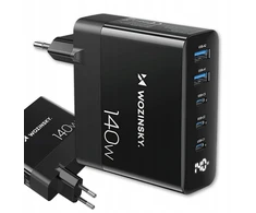 Wozinsky usb greitasis sieninis įkroviklis gan galingas maitinimo šaltinis 5 prievadai 140w