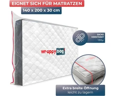 Čiužinys Wrappybag Čiužinio Dėklas - Vandeniui Atsparus, Tvirtas, 140x200 cm