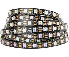 Ws2812b Led juosta, 5m, 60 Led/m, juodas Pcb, nelaidi
