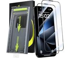 Wsken grūdintas stiklas, skirtas iphone 16 pro max ekranui, automatinis dulkių pašalinimas, lengvas montavimas, 9h kietumo hd clear ekrano apsauga, apsauga nuo pirštų atspaudų, be burbuliukų, 2 vnt.