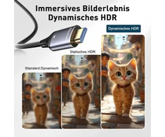 Wtpgti 8k Hdmi šviesolaidinis kabelis 20 m, Hdmi 2.1 kabelis 48 Gbps itin didelės spartos, skirtas montuoti sienoje Cl3, Aoc 8k @ 60hz, 4k @ 120hz/144hz dinaminis Hdr Earc Dolby Hdcp2.2 suderinamas su Ps5, XBOX Seriesx, Pc
