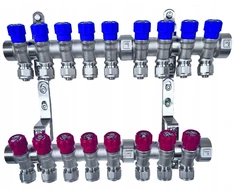 Ventiliatorius X-home Pex skirstytuvas 1" x 16 mm 9 kontūrai šalto vandens, 8 kontūrai karšto vandens