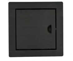 X-met apžiūros durelės 10x10 metalinės juodos spalvos