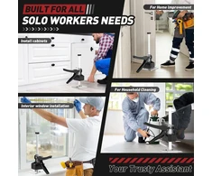 Xclifes Arm Tool Lifter, 2 vnt. darbo jėgą taupantis sienų plytelių rūšiuotuvas, daugiafunkcis aukščio reguliavimas, kėlimo įrenginys, durų panelė, kėlimo lenta, keltuvas, darbo jėgą taupantis įrankis vyrams