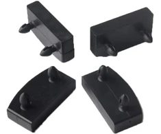 Xiaonan 54 mm, 20 vnt., grotelių rėmo laikikliai, juodi, galiniai dangteliai, šoniniai laikikliai, plastikiniai lovos grotelių laikiklių rinkiniai, laikikliai, 54 mm x 9 mm (vidiniai matmenys)