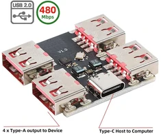 Xiwai usb 2.0 1 į 4 keturių prievadų hub skirstytuvas pcba išplėtimo modulio plokštė kompiuteriams multiport 4 įrenginiai type-c klaviatūrai pelei skaitytuvui spausdintuvui