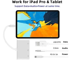 Xiwai Usb-c 3.5mm Audio Aux + Usb 2.0 Otg su Pd įkrovimu