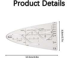 Xiwupo Parabolės trafaretas, įprastos parabolės trafaretas, įprasta parabolė, parabolės trafaretas, parabolės liniuotė, parabolinis trafaretas matematikai, skirtas studentams, biurui, dizainerių piešimui, 1 vnt.