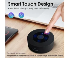 Kompiuterio kolonėlės Xleader Bluetooth kolonėlė, maža muzikos dėžutė su išmaniuoju jutikliniu mini bluetooth garsiakalbiu, atsparus vandeniui radijas dušui, dovanos mergaitėms, berniukams, vyrams, moterims, vaikams (juoda)