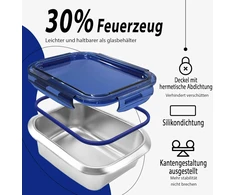 Xsquo Useful Tech 3 dalių 316 nerūdijančio plieno bento priešpiečių dėžutė, tinkama mikrobangų krosnelei, šaldytuvui, 2800 ml, 1400 ml, 600 ml, stovyklavimo priešpiečių dėžutė, priešpiečių dėžutė biurui, Vital Tools serijos bento