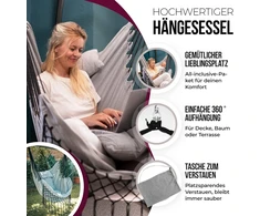 Xxl Sūpynės Kėdė su Pagalvėlėmis ir Pakabinimo Detalėmis