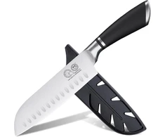 Xyj 7 colių virtuvinis peilis nerūdijančio plieno skaldytuvas daržovių mėsos pjaustymo peilis, virtuvės įrankiai, japoniškas santoku peilis su dėklu, krašto apsauga