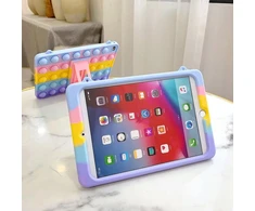 Xzc Push Pop dėklas, skirtas Ipad (a16) 11-osios/10-osios kartos (2022 10.9"/a16 2025 11") silikoninis smūgiams atsparus planšetinio kompiuterio dėklas su virvele (ipad 10-osios kartos 10.9 colio 2022)
