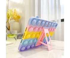 Xzc Push Pop dėklas, skirtas Ipad (a16) 11-osios/10-osios kartos (2022 10.9"/a16 2025 11") silikoninis smūgiams atsparus planšetinio kompiuterio dėklas su virvele (ipad 10-osios kartos 10.9 colio 2022)