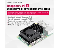 Yahboom Raspberry Pi 5 Cool Cooler su Pwm ventiliatoriumi Raspberrypi aliuminio heatsink aušinimo rinkinys, skirtas Raspberry Pi4 Model B ventiliatoriui + terminis silikonas