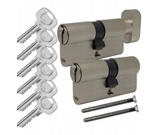 Yale Y500 cilindrų komplektas 45/50 + 45/50g satinas