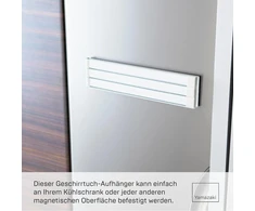Yamazaki 2456 magnetinis arbatos rankšluosčių laikiklis, baltas, plienas