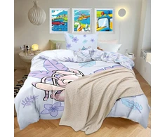 Yanayana vaikiška patalynė, vaikiškos patalynės komplektas 135 x 200 cm + pagalvės užvalkalas 80 x 80 cm, 3d anime animacinių filmų atspaudas, vaikiškos patalynės dovana vaikams, antklodės užvalkalų rinkinys mokyklinio amžiaus mergaitėms ir berniukams