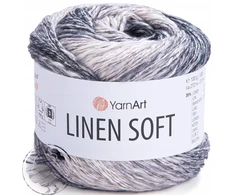 Yarnart Linen Soft 7406 - daugiaspalviai lininiai siūlai