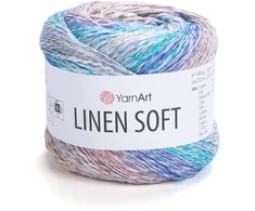 Yarnart Linen Soft siūlai / 100 g / linas viskozė medvilnė / 7402 / mix