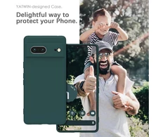 Yatwin dėklas, skirtas google pixel 7, aukščiausios kokybės silikoninis telefono dėklas su kameros apsauga, švelnus, minkštas, itin plonas, atsparus smūgiams, atsparus įbrėžimams, apsauginis dėklas, žalias