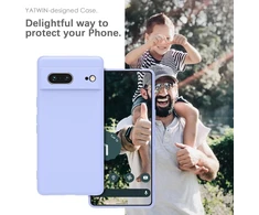 Yatwin dėklas, skirtas google pixel 7, aukščiausios kokybės silikoninis telefono dėklas su kameros apsauga, švelnus, minkštas, itin plonas, atsparus smūgiams, atsparus įbrėžimams, apsauginis dėklas, violetinis