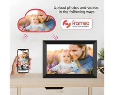 Objektyvas Yenock Wifi skaitmeninis nuotraukų rėmelis, 10.1 colio Wifi nuotraukų rėmelis, 1280 x 800 Ips jutiklinis ekranas, nuotraukomis ir vaizdo įrašais galima dalintis bet kada ir iš bet kur, per programėlę, 16 Gb atminties