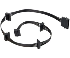 Yiejoya 4 kontaktų Ide Molex į 15 kontaktų Sata maitinimo kabelį, didelis 4 kontaktų Male į 5 x 15 kontaktų Sata Female kietojo disko maitinimo skirstytuvo adapterio kabelis, skirtas Diy Pc Server