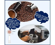 Yiqi Kavos Tamperis 51 mm Nerūdijančio Plieno Espresso