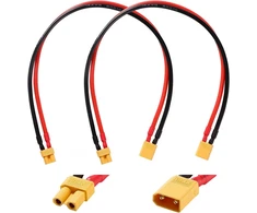 Yixisi Xt30 ilginimo laidas, Xt30 tėtis į Xt30 mama adapteris su 30 cm 14awg silikonine viela, Xt30 adapterio ilginimo laidas, rc lipo baterijai fpv dronui, 2 vnt.