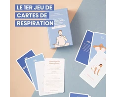 Yogasana Pranayama prancūzų kortų žaidimas 60 kortų - išmokite sąmoningai kvėpuoti - susikurkite savo individualią rutiną - pozų iliustracijos - žaismingas ir