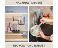 York indų plovimo šepetys virtuvinis šepetys indų šepetys pagamintas iš 100% perdirbto plastiko aplinkai nekenksmingas šepetys virtuvinis šepetys skirtas sunkiai pašalinamiems nešvarumams ilga rankena galima plauti indaplovėje nailoniniai šereliai mėlynas
